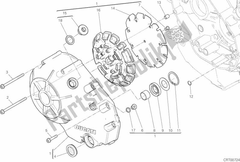Tutte le parti per il Coperchio Frizione del Ducati Diavel Xdiavel Brasil 1260 2018